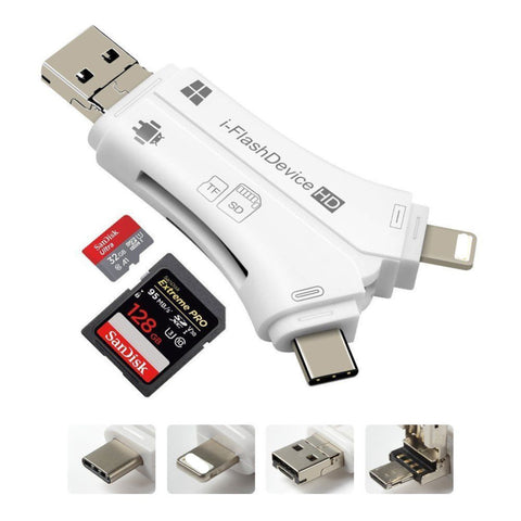 4 in 1 iFlash Drive/Card Reader